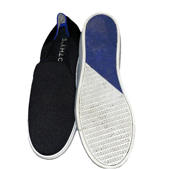 Rothy's The Original Slip On Sneakers Classic Black Women's Size 6.5 EUC - Picture 5 of 7